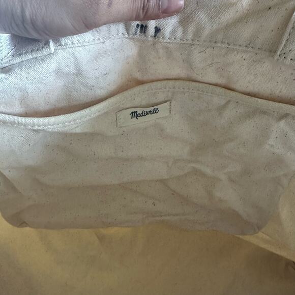 Madewell Insider Canvas Tote With Rainbow Wave‎ 19.5" x 16.75" - Picture 7 of 10